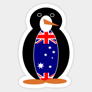 Australian Flag on Mr. Penguin Sticker